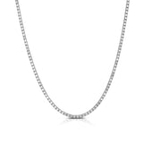 Diamond Tennis Necklace, 6 Carats, 14K White Gold