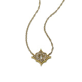 Celestial Design Diamond Necklace, by Just Jules, 14K Yellow Gold