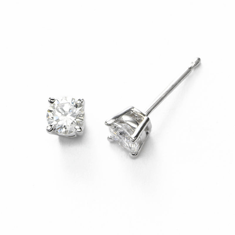 Diamond Stud Earrings, .50 Carat Total, G/H/I SI1, 14K White Gold –  Fortunoff Fine Jewelry