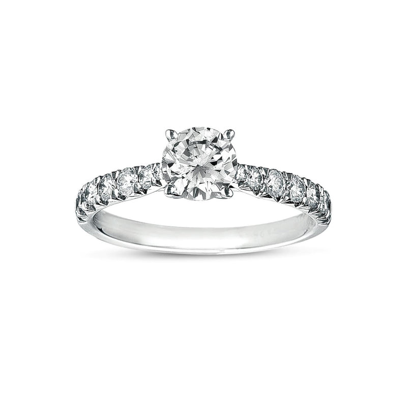 Round Diamond Ring, Totals 1.50 Carats, White Gold