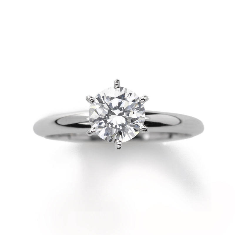 Classic 1.25 Carat Diamond Engagement Ring, 14K White Gold