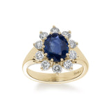 Regal Sapphire and Diamond Ring, 18K Yellow Gold