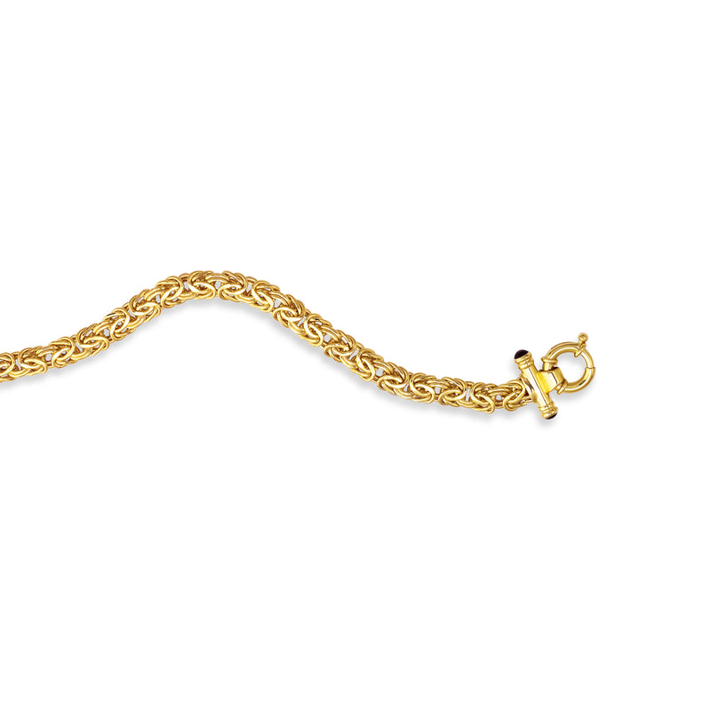 Byzantine Style Link Bracelet, 14K Yellow Gold