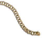 Double Link Charm Bracelet, 14K Yellow Gold