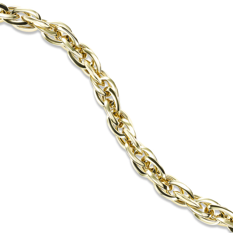 Oval Link Bracelet, 7.50 Inches, 14K Yellow Gold
