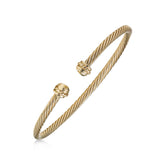 Twist Motif Cuff Bracelet, 14K Yellow Gold