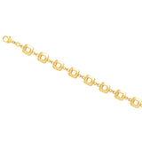 Polished Flexible Square Link Bracelet, 14K Yellow Gold