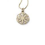 Medium Friendship is Forever Disc Pendant, 16 Inch Chain, 14K Yellow Gold