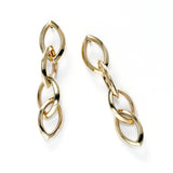 Four Link Dangle Earrings, 14K Yellow Gold