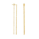 Front and Back Chain Drop Earrings, 14K Yellow Gold