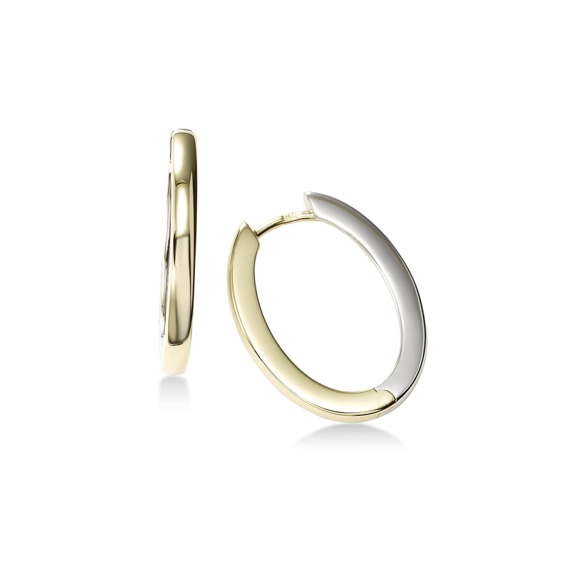 Two Tone Oval Hoop Earrings, 14 Karat Gold | Gold Jewelry Stores Long  Island - Fortunoff Jewelry – Fortunoff Fine Jewelry
