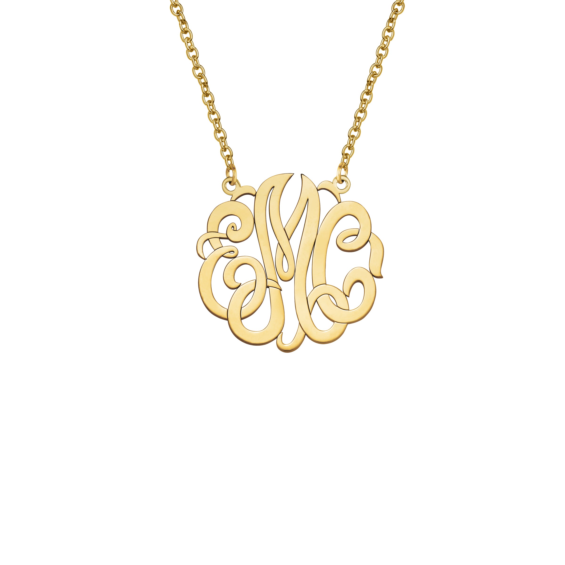 Rose Gold, Mother of Pearl and Diamond Monograms Layering Necklace