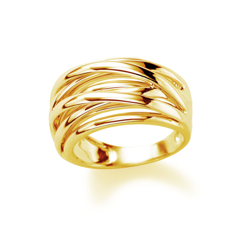 Bold Gold Strand Ring, 14K Yellow Gold