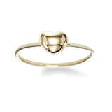 Shiny Puffed Heart Ring, 18K Yellow Gold