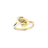 Two Tone Knot Ring, 18 Karat Gold