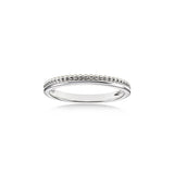 Stackable Bead Design Ring, 14K White Gold