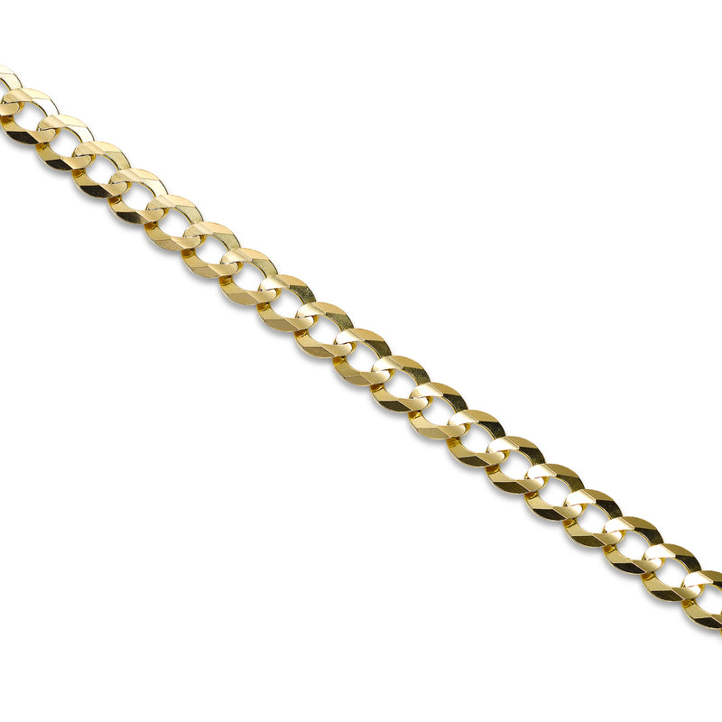 Round Curb Link Bracelet, 8.50 Inches, 14 Karat Gold