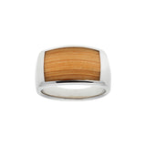 Bamboo Inlay Ring, Size 10, Sterling Silver
