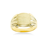 Engravable Signet Ring, 14K Yellow Gold Plated