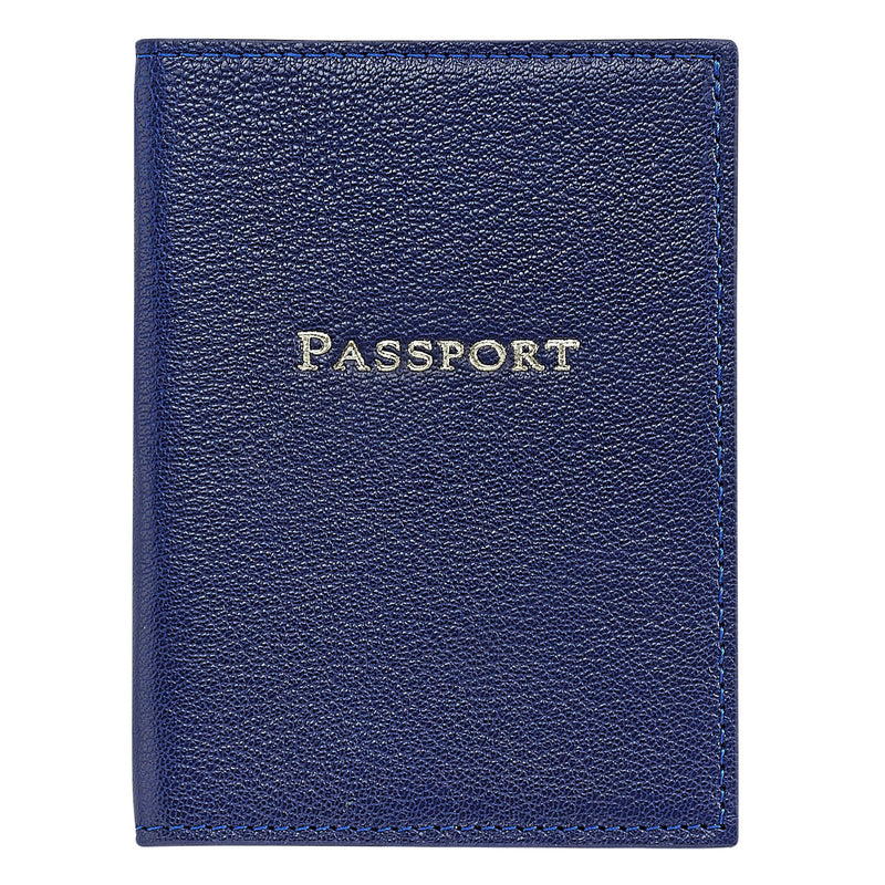 Passport Holder, Indigo Leather