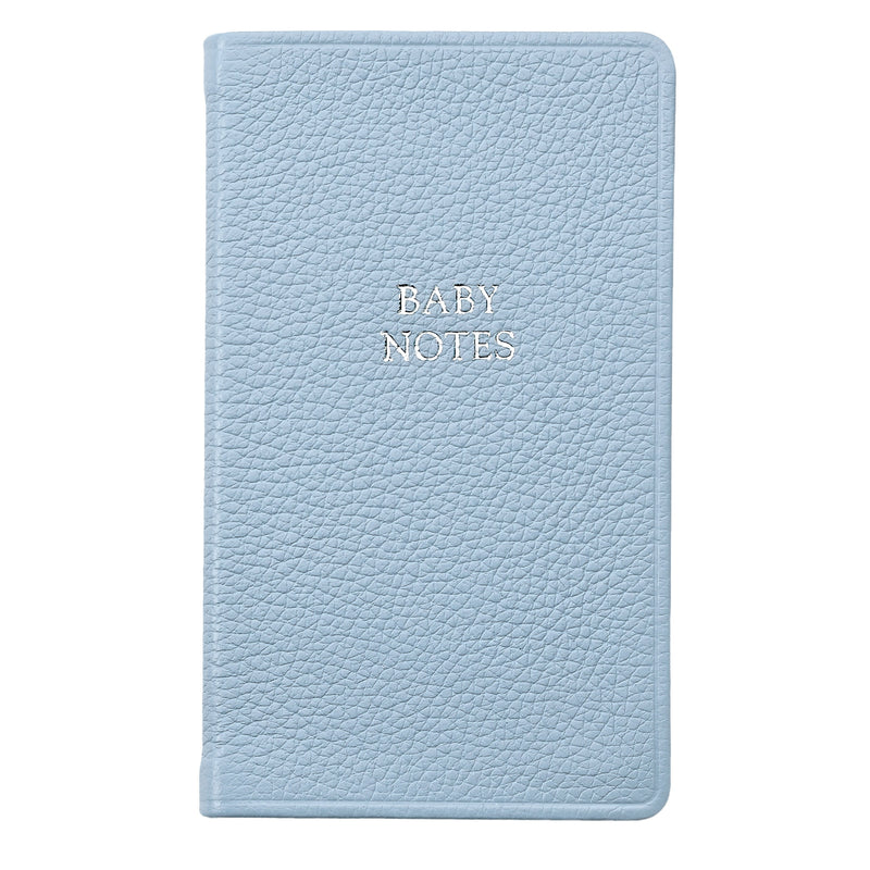 Baby Notes Pocket Journal, Light Blue Leather