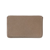 Hard Cover Business Card Case, Taupe Leather