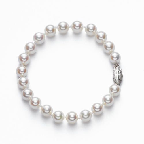 Saltwater Pearls 7.50-Inch Bracelet, 8 x 7.5 MM, 14K White Gold