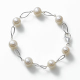 Freshwater Cultured Pearl Link Bracelet, Sterling Silver
