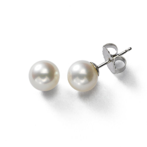 Freshwater Cultured Pearl Studs, 7 MM, 14K Gold
