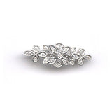 Pavé Diamond Floral Pin, 14K White Gold