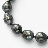 Natural Multi-Color Tahitian South Sea Cultured Pearls, 18 Inch, Sterling Silver