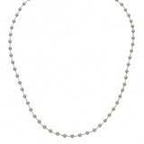 Akoya Cultured Pearl Station Necklace, 20.50 Inches, 14K White Gold