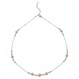 Akoya Cultured Pearl Cluster Necklace, 18 Inches, 14K White Gold