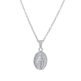 Oval Miraculous Medal, Sterling Silver