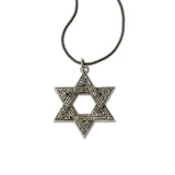 Intricately Detailed Star of David Pendant, Sterling Silver