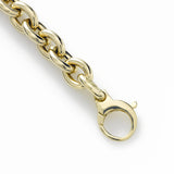 Polished Rolo Link Necklace, 18 Inches, 14K Yellow Gold