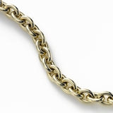 Polished Rolo Link Necklace, 17 Inches, 14K Yellow Gold