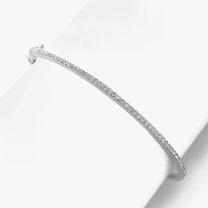 Crystal Bangle Bracelet, Sterling Silver, By Judith Jack