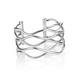 Wavy Wire Cuff Bracelet, Sterling Silver