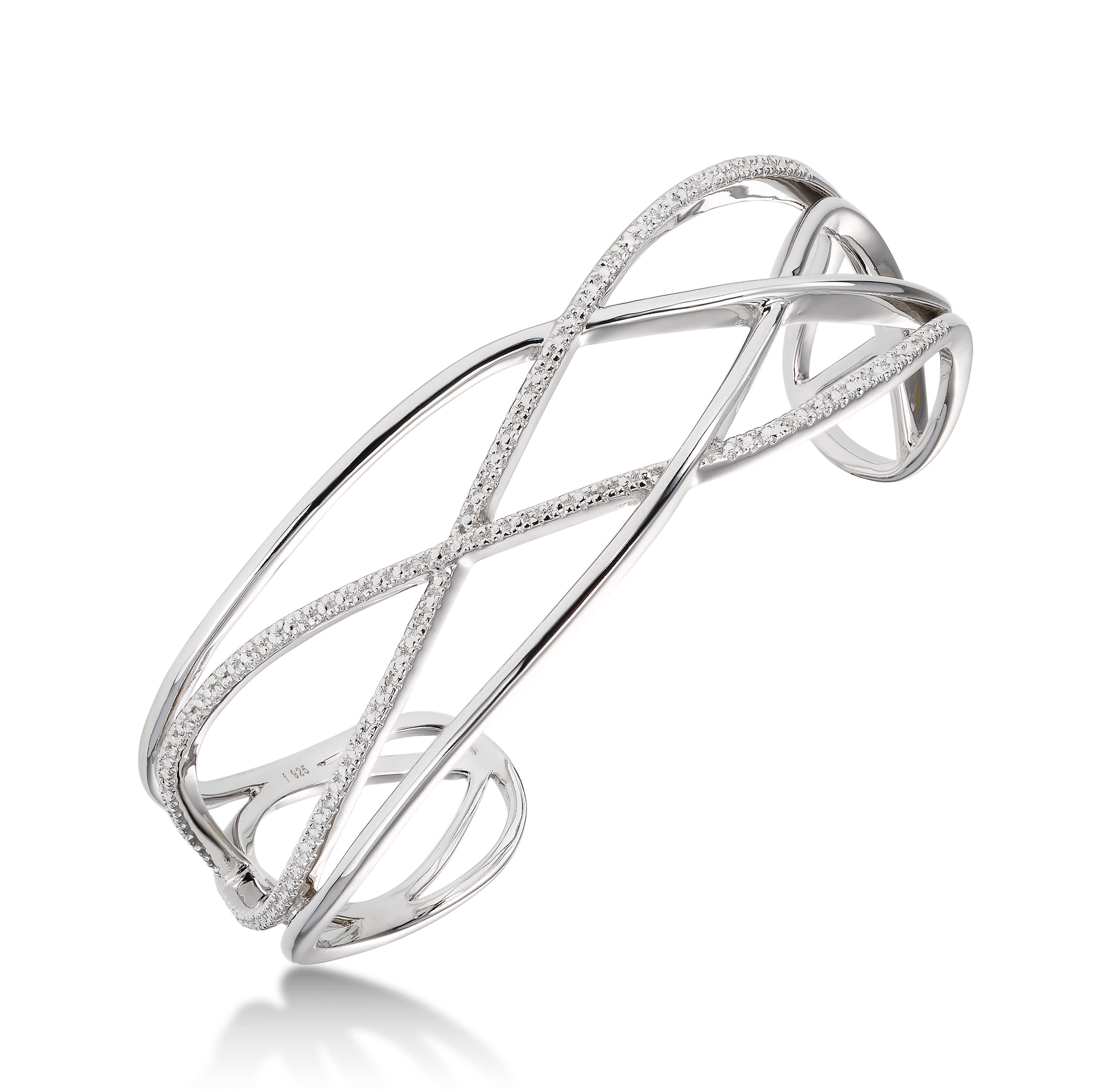 Lily Cluster Diamond Bangle Bracelet in Platinum | Harry Winston