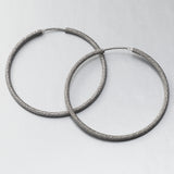 Medium 1.75 Inch Sparkle Hoops by Sharelli, Sterling Silver