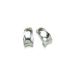 Shiny J Hoop Earrings, Sterling Silver