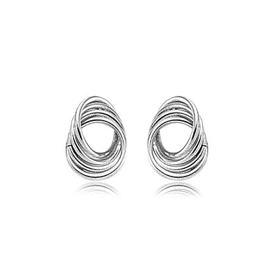 Nested Circles Drop Earrings, Sterling Silver