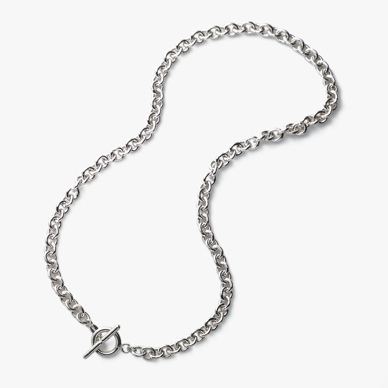 Link Chain Necklace, Toggle Clasp, Sterling Silver