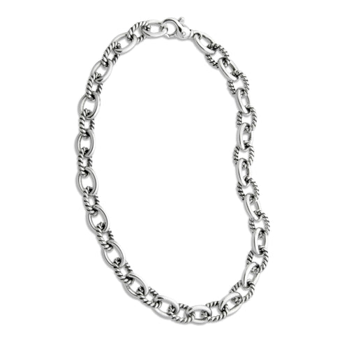 Twisted Link Necklace, Sterling Silver
