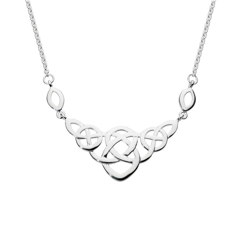 Heritage Celtic Large Open Knot Necklace, Sterling Silver