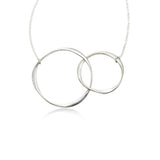 Interlocking Circles Necklace, Sterling Silver