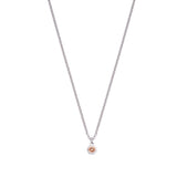 Single Drop Element Pendant, Sterling Silver with 18K Rose Gold Plating