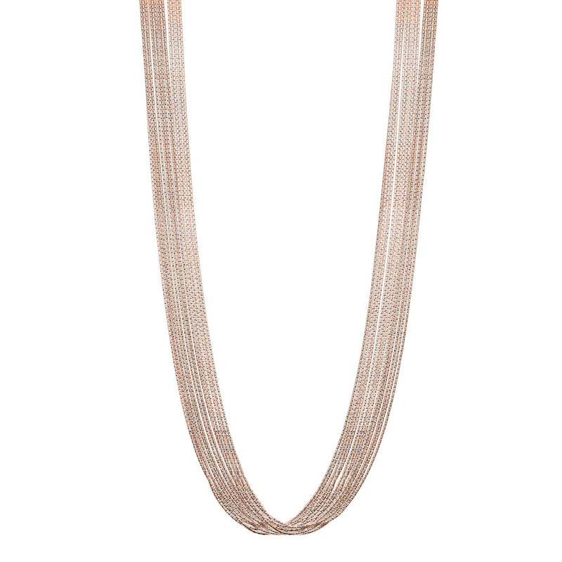 Multi-Strand Magic Necklace, Sterling with 18K Rose Gold Plating