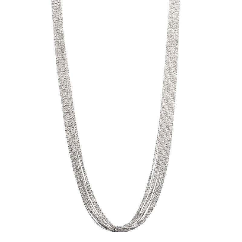 Multi-Strand Magic Necklace, 18 Inches, Sterling Silver